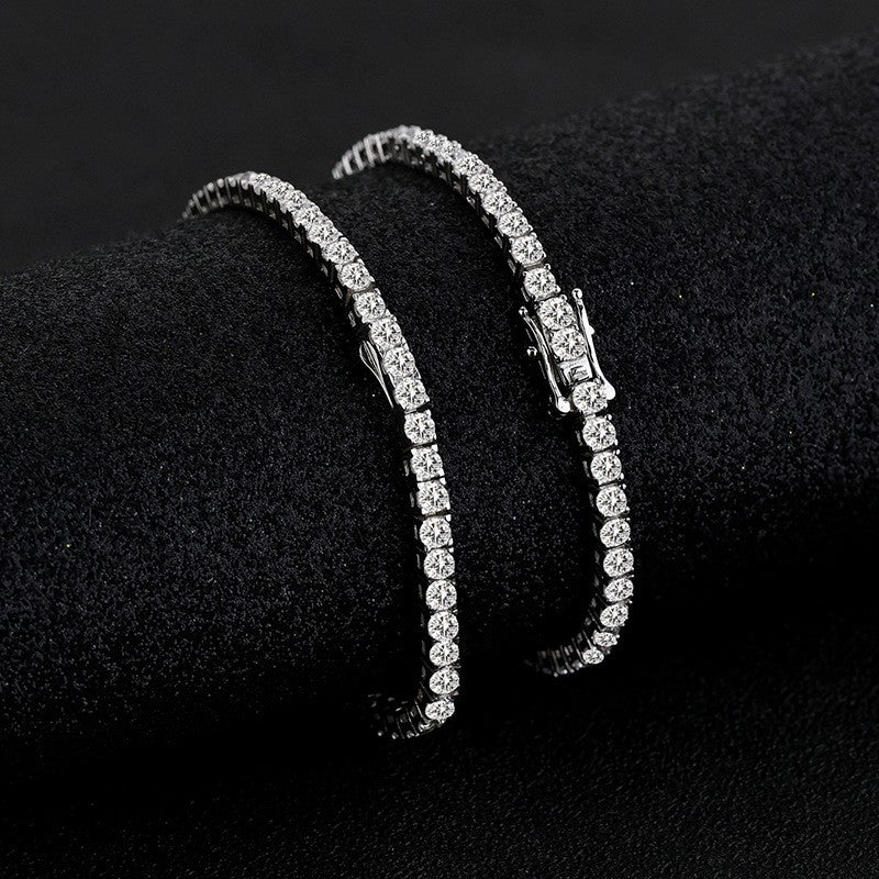Pulsera de tenis de moissanita Plata de Ley 925