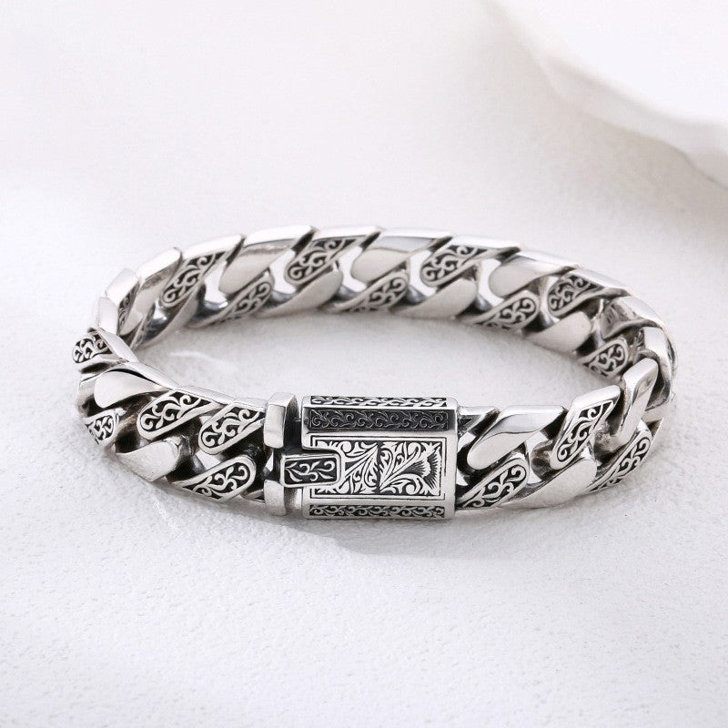 Pulsera Retro Punk S925 plata esterlina