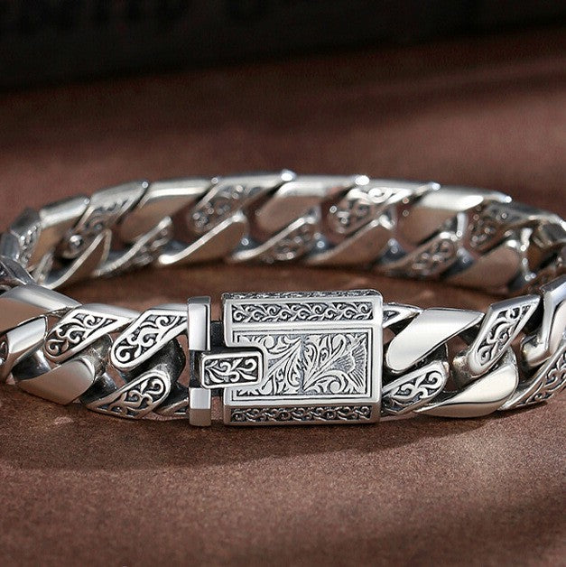Pulsera Retro Punk S925 plata esterlina