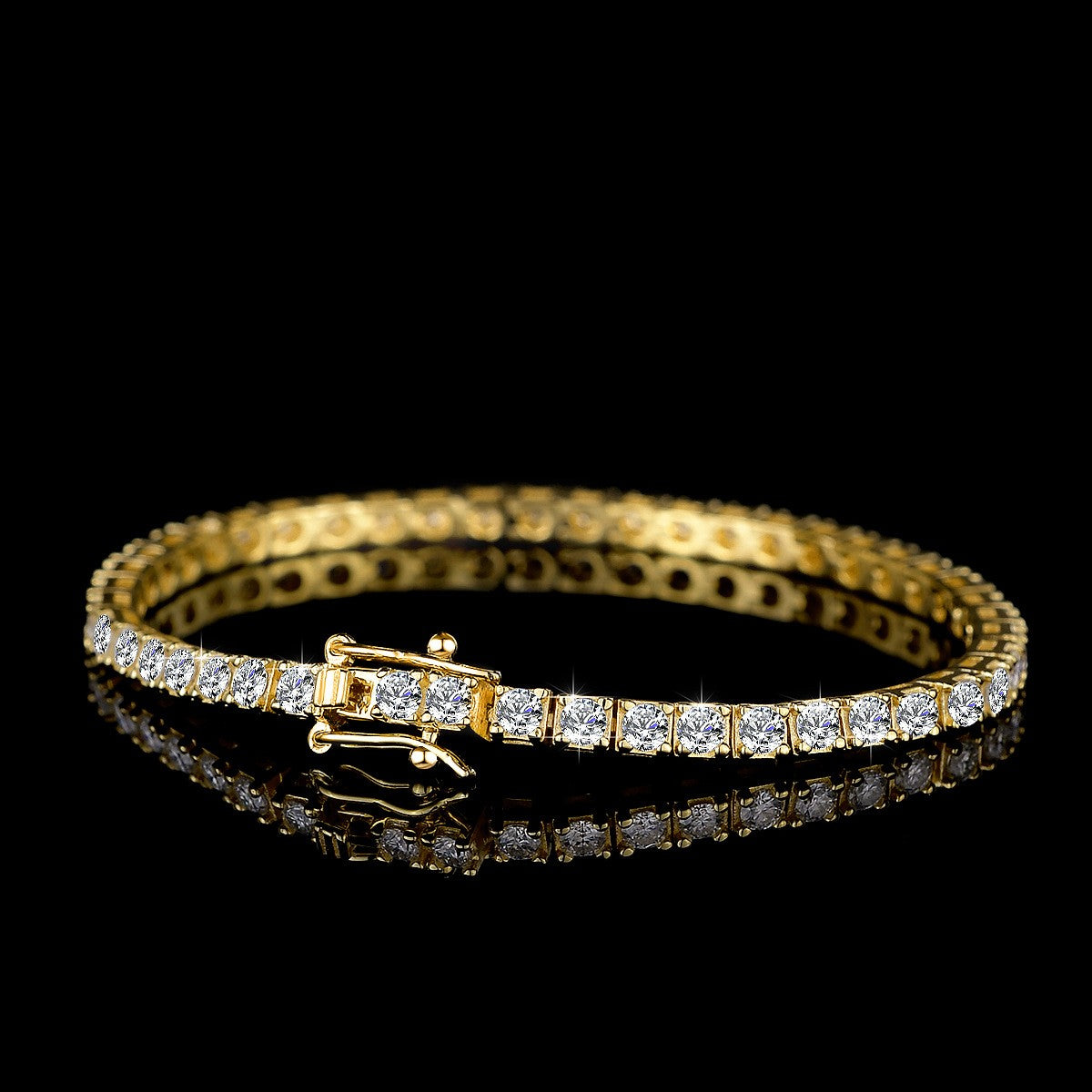 Pulsera de tenis de moissanita Plata de Ley 925