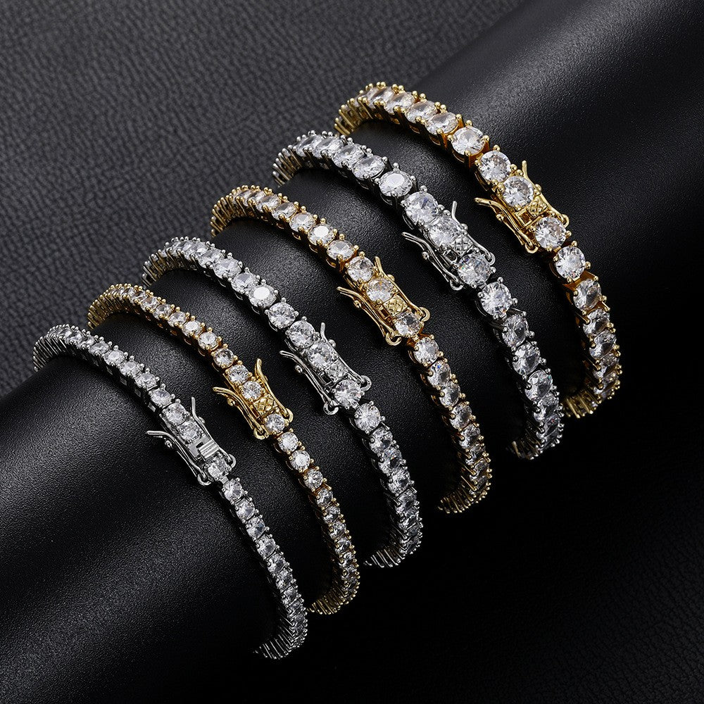 Pulsera de tenis de moissanita Plata de Ley 925