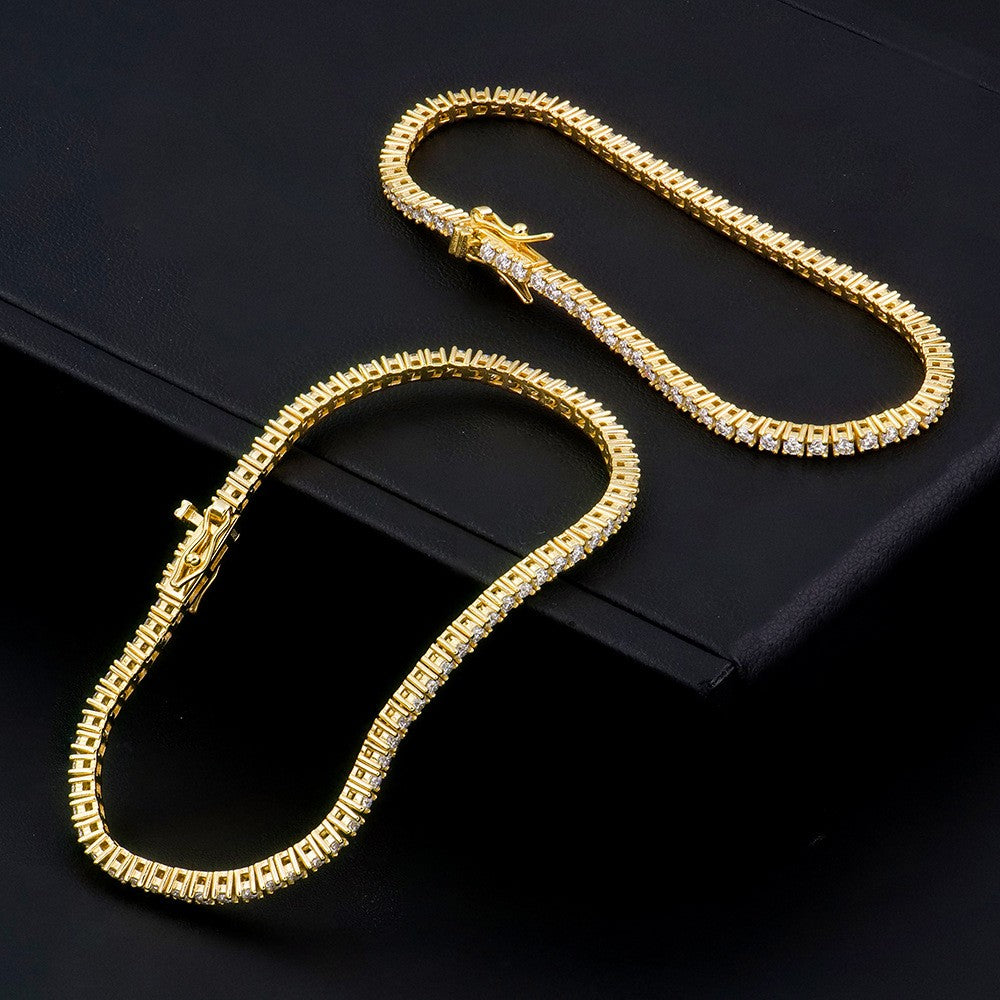 Pulsera de tenis de moissanita Plata de Ley 925
