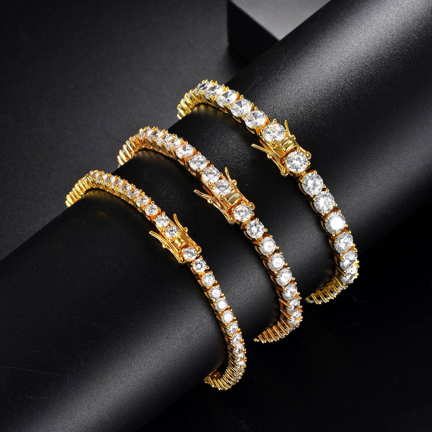 Pulsera de tenis de moissanita Plata de Ley 925