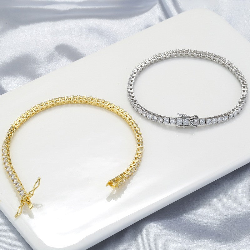 Pulsera de tenis de moissanita Plata de Ley 925