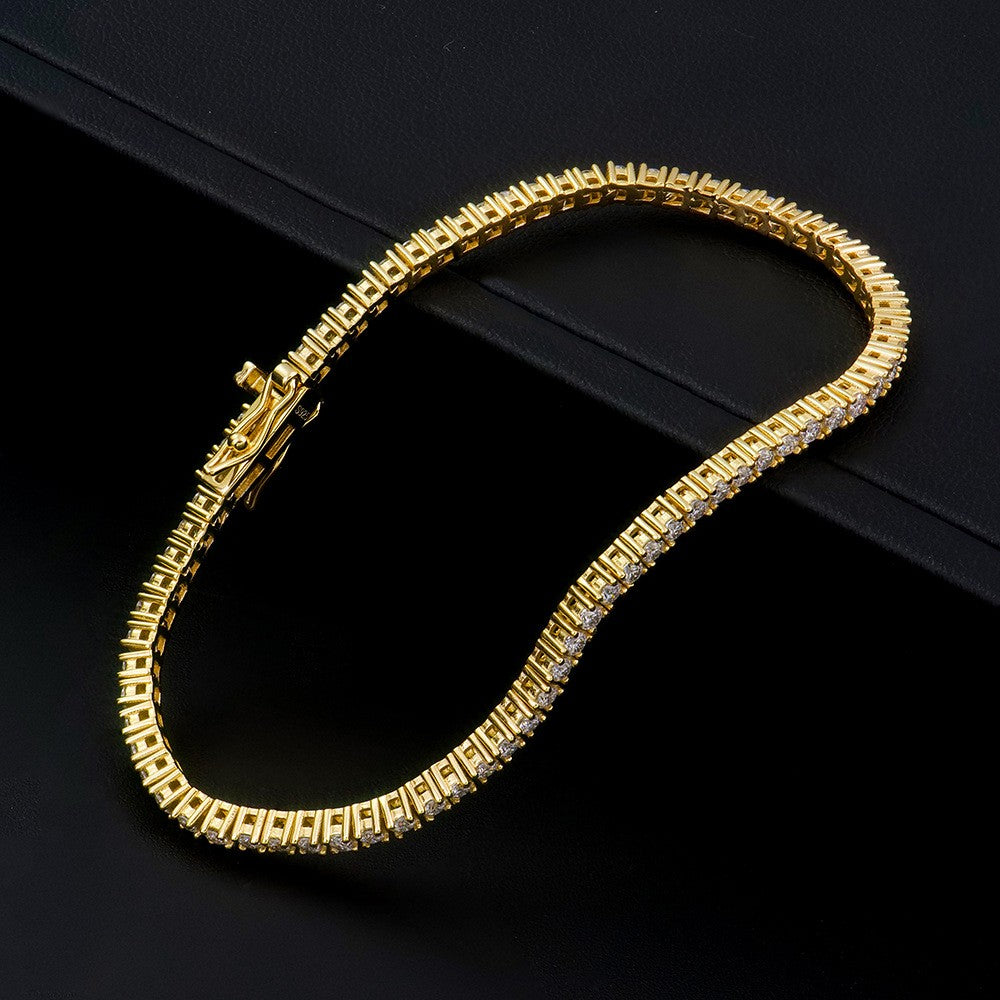 Pulsera de tenis de moissanita Plata de Ley 925