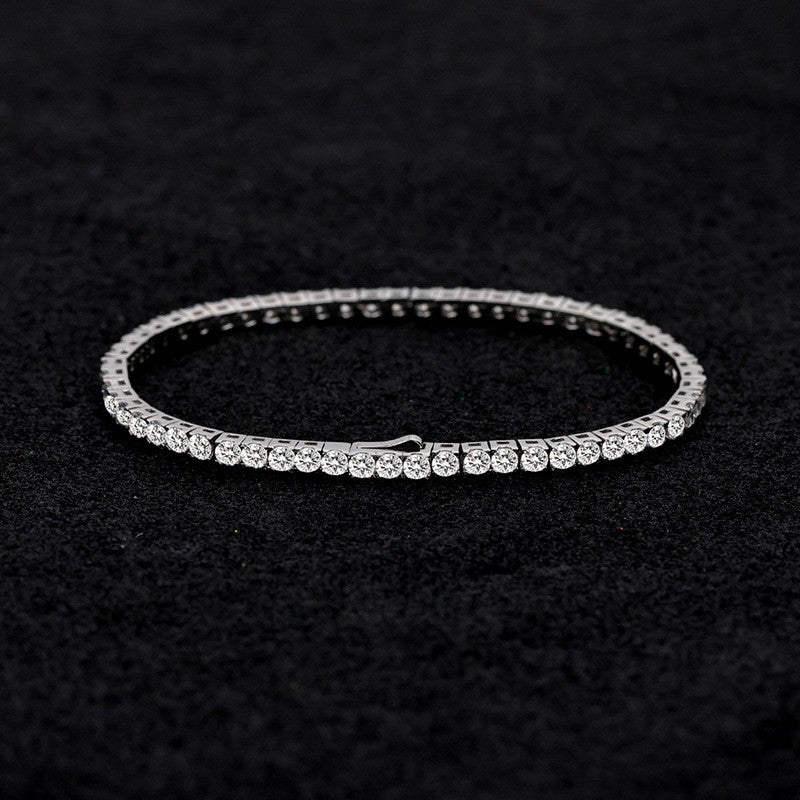 Pulsera de tenis de moissanita Plata de Ley 925