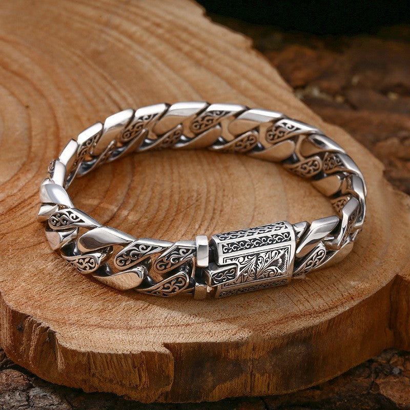 Pulsera Retro Punk S925 plata esterlina