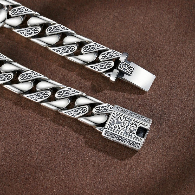 Pulsera Retro Punk S925 plata esterlina