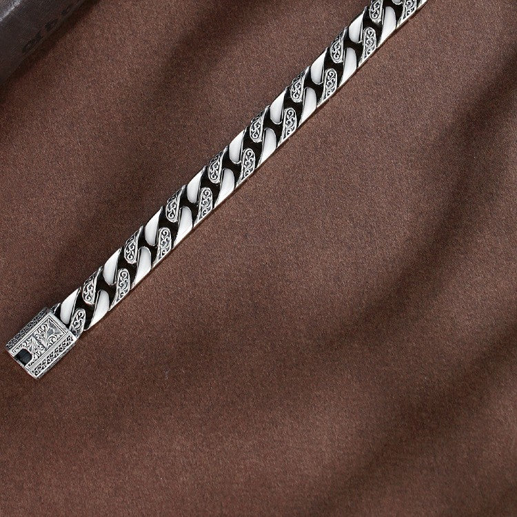 Pulsera Retro Punk S925 plata esterlina