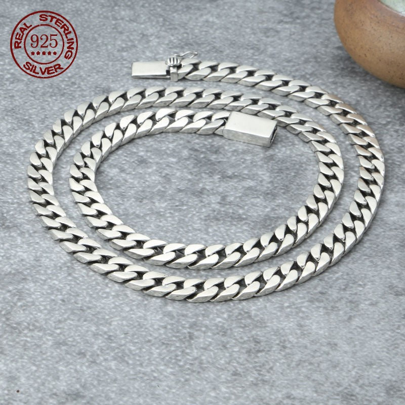 Cadena de plata 925 Cadena cubana certificada