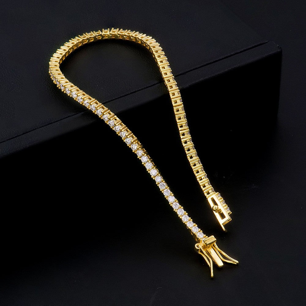 Pulsera de tenis de moissanita Plata de Ley 925