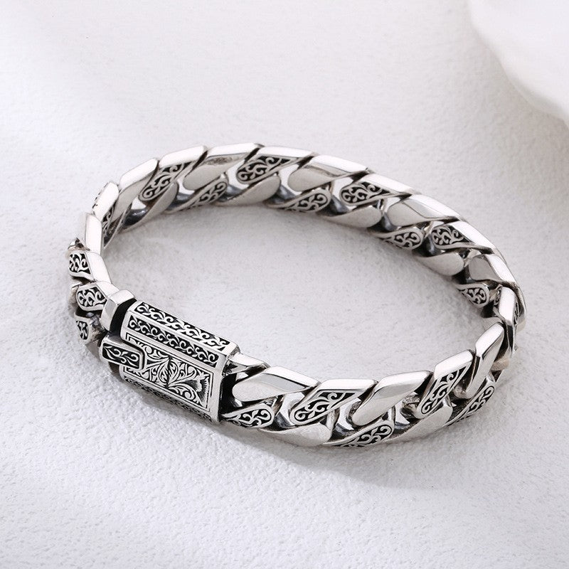 Pulsera Retro Punk S925 plata esterlina